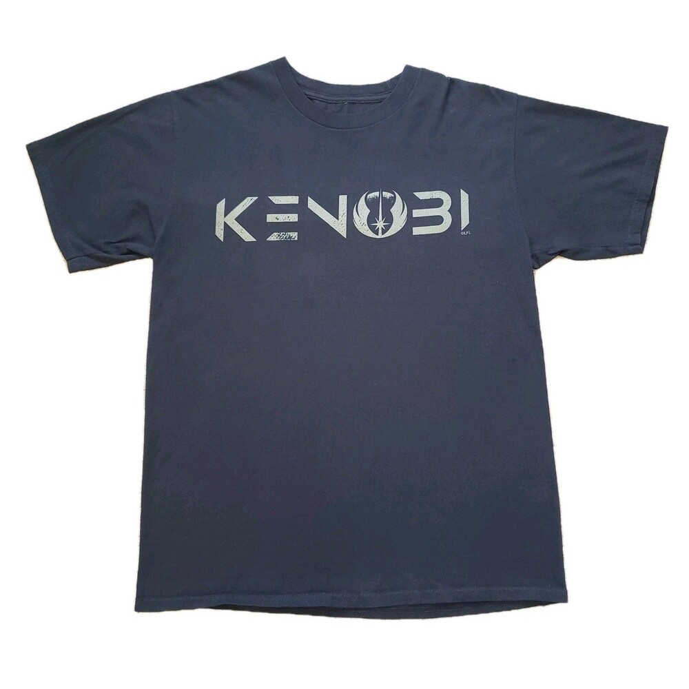 Star Wars Kenobi Spellout Sz S/M Mens Black Lucasfilm T-Shirt Obi-Wan Rebellion